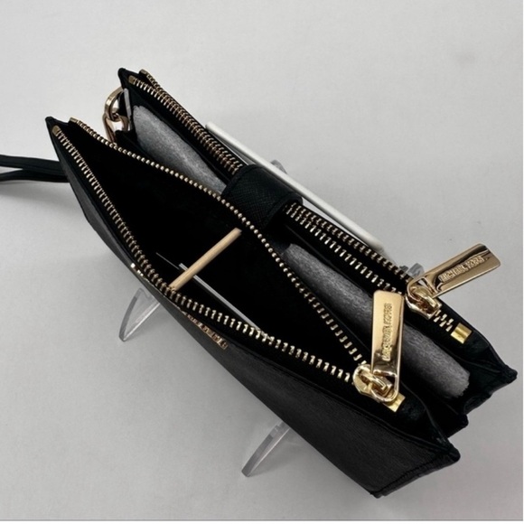 Michael Kors Large Double Zip Wallet Wristlet & Trifold Wallet black - Picture 7 of 16